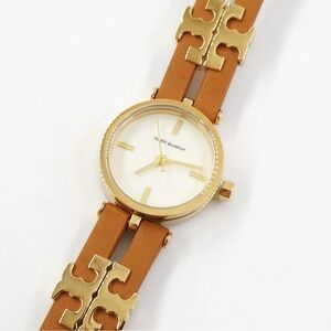 Tory Burch Kira Ladies Quartz Watch With Luggage Leather Strap 22 x 28mm